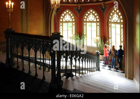 Leer, Germany. 04th May, 2014. Visitors tour Evenburg Castle in Leer, Germany, 04 May 2014. The palace built in 1642 in the classical style with Dutch characteristics has reopened to the public after years of restoration work. Photo: INGO WAGNER/dpa/Alamy Live News Stock Photo