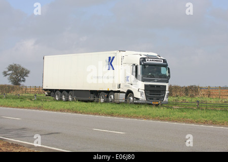 A Klarenbeek truck traveling along the A417 dual carriageway in The Cotswolds, England Stock Photo