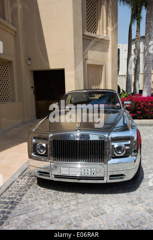 Chrome Rolls Royce Phantom Series II Drophead Coupe Stock Photo