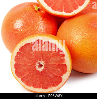 The bright grapefruit isolated on white background Stock Photo
