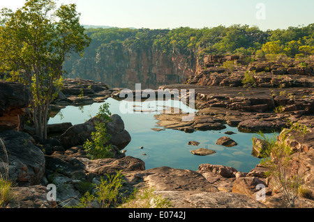 Rock Pool above Mitchell Falls, the Kimberley, Western Australia, Australia Stock Photo