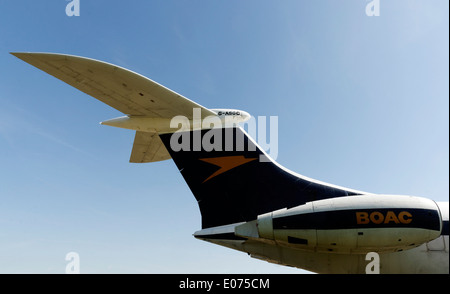 Vickers VC-10 airliner in the colours of BOAC Cunard at Duxford air museum Stock Photo