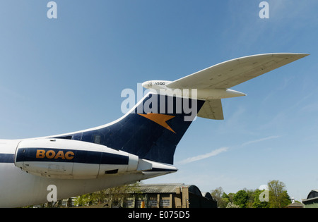 Vickers VC-10 airliner in the colours of BOAC Cunard at Duxford air museum Stock Photo