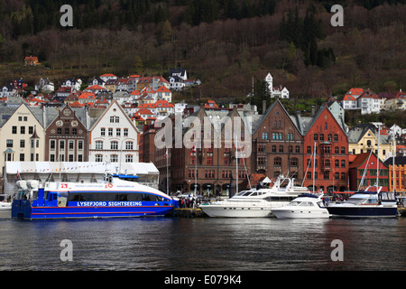 Bergen harbour, Norway Stock Photo