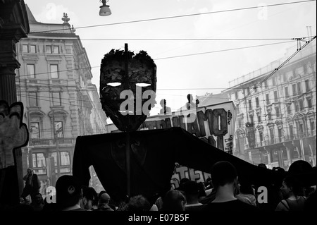 Milan, Italy. 'May Day' parade 2014. Stock Photo