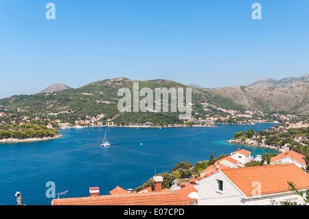 Panoramic view of bay near Zaton in Croatia Stock Photo