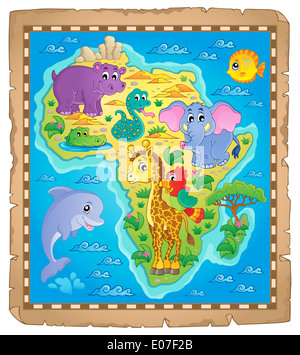 Africa map theme image 3 - picture illustration. Stock Photo