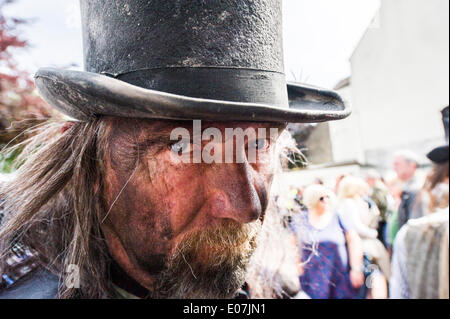Rochester, Kent, UK. 5th May, 2014. One of the many chimney sweep characters participating in the Sweeps Festival in Rochester, Kent, UK.  Photographer:  Gordon Scammell/Alamy Live News Stock Photo