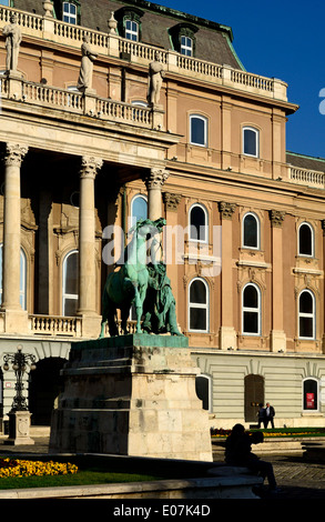 The Royal Palace in the Castle District Buda Budapest Hungary outer courtyard Stock Photo