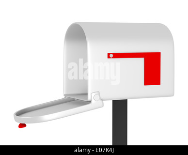 3d Render of an Open Mail Box Stock Photo