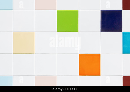 background of mosaic tile texture with vivid colors Stock Photo