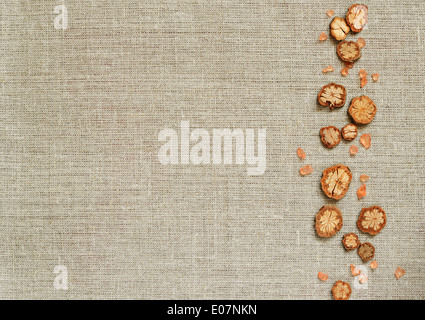 Canvas background with a vertical composition on the edge Stock Photo