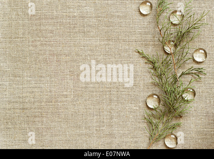 Canvas background with a vertical composition on the edge Stock Photo