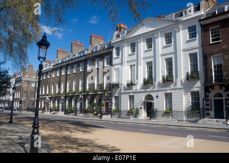 Bedford Square Georgian houses Bloomsbury London England UK Stock Photo