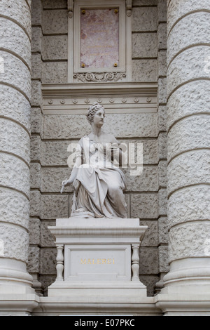 Sculpture Malerei from facade of Kunsthistorisches Musuem in Vienna Stock Photo