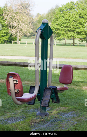 outdoor gym equipment in a park Stock Photo