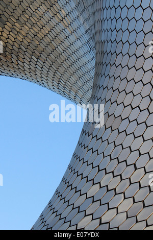 Metal hexagons on the outside of the Soumaya Museum, modern architecture, Polanco, Mexico City Stock Photo