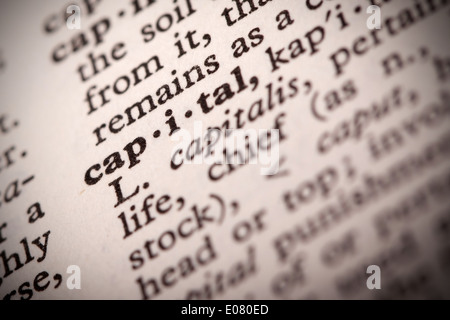 The word 'Capital' in a dictionary Stock Photo