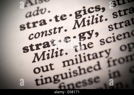 The word 'Strategy' in a dictionary Stock Photo