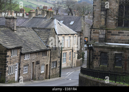 Church Street South in the Derbyshire Peak District town of Glossop Stock Photo