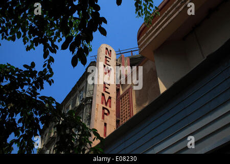 Apr 29, 2014 - Mumbai, Maharashtra, India - Latest on the casualty list of single screen cinemas, the New Empire Cinema, has closed after screening its last Bollywood film in March of 2014. Figures from the Film Federation of India published show that the number of single-screen cinemas in the country fell from 13,000 to about 10,000 over a five-year period to 2012. They are continuing to shut down or are being converted to Multiplexes - with plush seats and a wide range of food on offer to adapt to the tastes of the internet generation. (Credit Image: © Subhash Sharma/ZUMA Wire/ZUMAPRESS.com Stock Photo