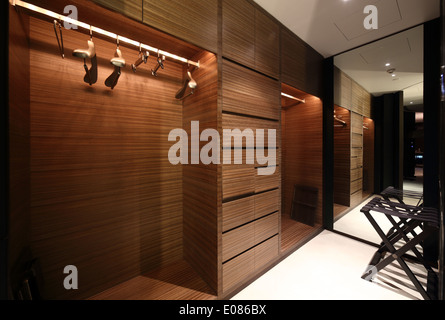 beautiful and modern interior of bright cloakroom Stock Photo