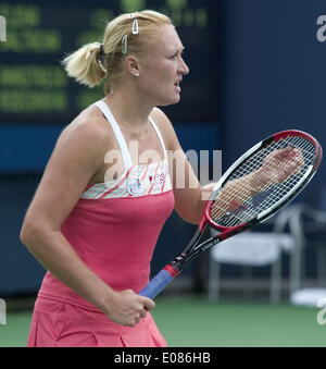 New York, NEW YORK, USA. 30th Aug, 2009. Former British number one Elena Baltacha has died of liver cancer at the age of 30. Born in Ukraine and brought up in Scotland, Baltacha revealed she had the illness in March. FILE PHOTO: Saturday, 29 August 2009. The 2009 US Open Qualifying Round Day 5, were held at the US Tennis Center at Flushing Meadows, New York. Anastasia Rodionova AUS (30) defeated Elena Baltacha GBR (2), in photo, 6-4, 6-2, 6-3. JAVIER ROJAS/PI © Javier Rojas/Pi/Prensa Internacional/ZUMAPRESS.com/Alamy Live News Stock Photo