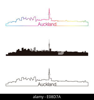 Auckland skyline linear style Stock Photo