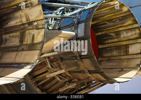 Reheat Nozzles Of An F-15 Eagle Jet Fighter. Stock Photo