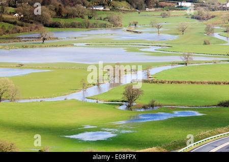 Floodplain A477 St Clears to Red Roses Improvement Scheme Carmarthenshire Wales Stock Photo