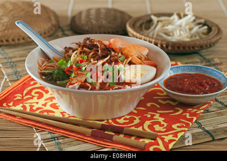 Penang Hokkien Mee. Malaysian noodle dish. Stock Photo