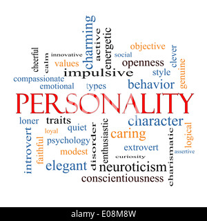 Personality Word Cloud Concept with great terms such as cheerful ...