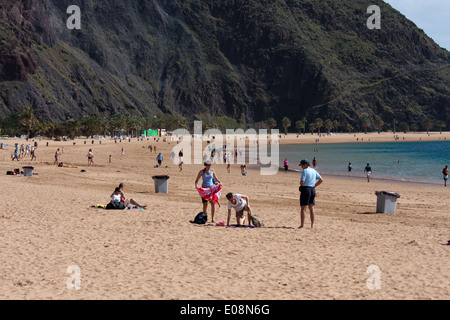 Strand Las Teresitas, San Andres, Teneriffa, Spanien - Beach Las Teresitas, San Andres, Tenerife, Spain Stock Photo