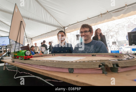 NYU-Polytechnic School of Engineering's second annual Research Expo in Brooklyn's 'Tech Triangle' in New York Stock Photo