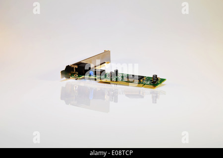 Network LAN card for computer isolated on white background. clipping ...