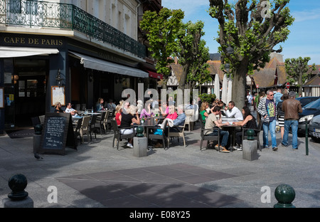 cafe de paris restaurant, deauville, normandy, france Stock Photo