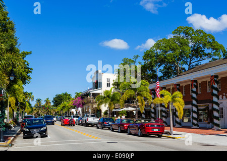 Third Street South in downtown Naples, Gulf Coast, Florida, USA Stock Photo