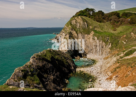 Stair Hole, outside Lulworth, on the Jurassic Coast in southern England Stock Photo