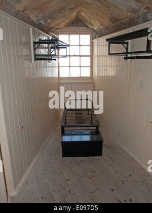 Reconstruction of the first floor barrack room in the keep of Calshot Castle Southampton Hampshire England UK Stock Photo