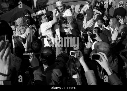 Celebrations at the overthrow of Colonel Gaddafi, Newcastle-upon-Tyne ...