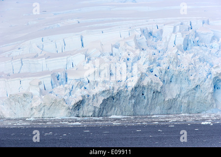 blue ice glacier wilhelmina bay Antarctica Stock Photo