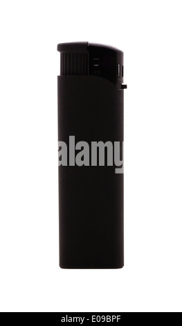 Black lighter isolated on white and with path, with space for text Stock Photo