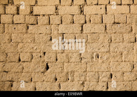 The clay wall for a background, front photo Stock Photo