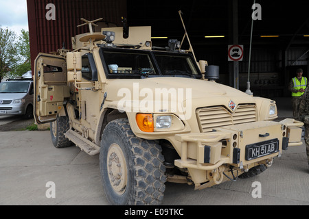 Husky is a new protected support vehicle, providing commanders with a highly mobile and flexible load carrying vehicle. Stock Photo