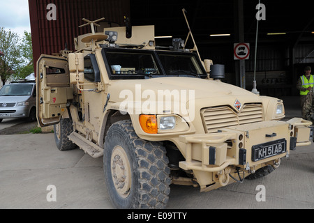 Husky is a new protected support vehicle, providing commanders with a highly mobile and flexible load carrying vehicle. Stock Photo