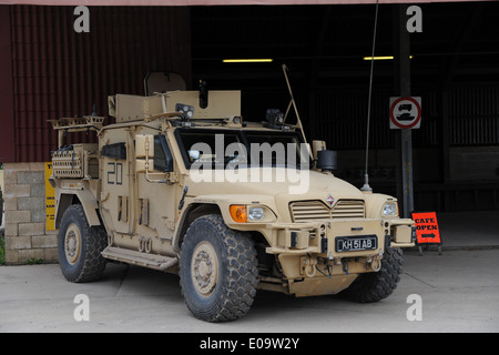 Husky is a new protected support vehicle, providing commanders with a highly mobile and flexible load carrying vehicle. Stock Photo