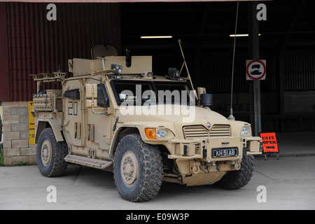 Husky is a new protected support vehicle, providing commanders with a highly mobile and flexible load carrying vehicle. Stock Photo