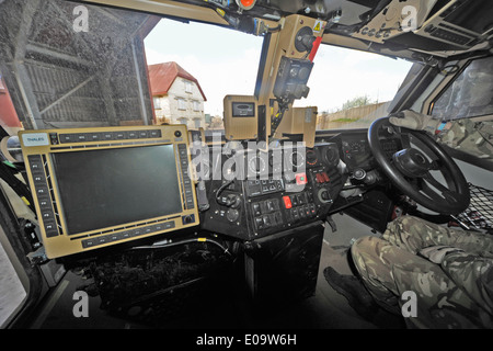 Husky is a new protected support vehicle, providing commanders with a highly mobile and flexible load carrying vehicle. Stock Photo