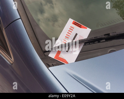 Parking ticket violation Stock Photo