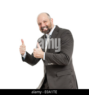 An image of a handsome business man with his thumbs up Stock Photo